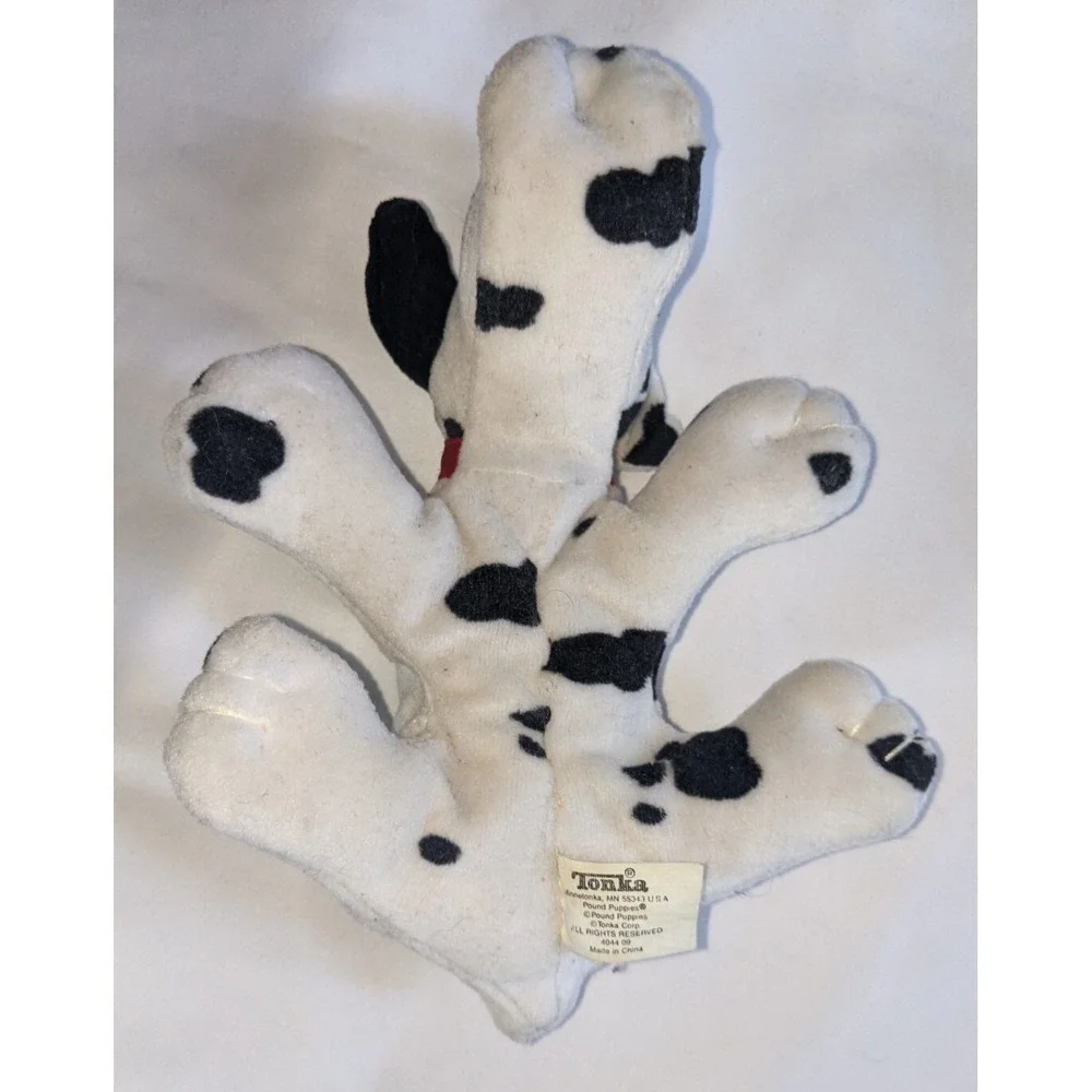Pound Puppy Plush Tonka White Black Spots Mini 7 Inches Dog